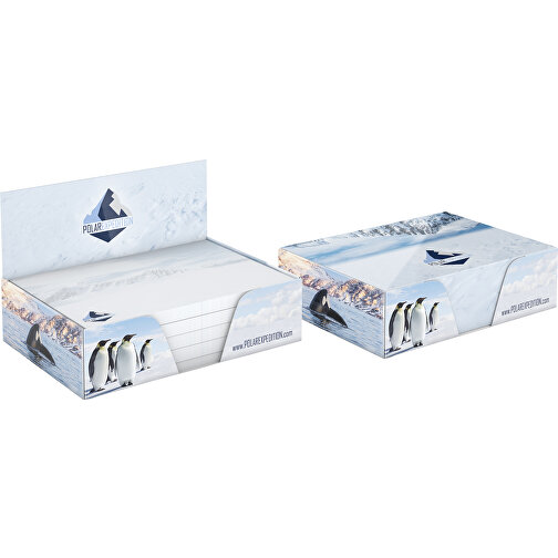 Haftnotiz Pop-Up-Box Individuell 100 X 72, 250 Blatt , individuell, weisses Haftpapier weisser Karton, 7,20cm x 10,00cm (Länge x Breite), Bild 1