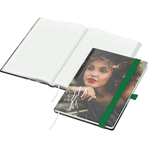 Quaderno Match-Book Bianco verde+blu A5, verde, Immagine 1