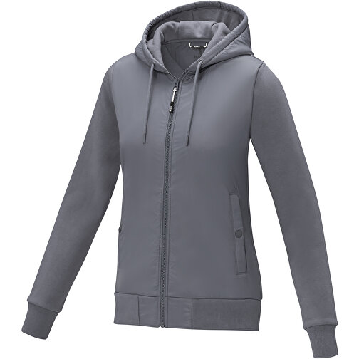 Darnell Hybridjacke Für Damen , stahlgrau, Dull cire 380T Woven 100% Nylon, 38 g/m2, Contrast fabric, Strick 60% Baumwolle, 40% Polyester, 345 g/m2, L, , Bild 1