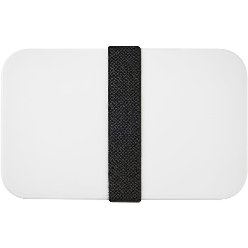 MIYO Doppel-Lunchbox , weiss / weiss / schwarz, PP Kunststoff, 18,00cm x 11,30cm x 11,00cm (Länge x Höhe x Breite), Bild 6