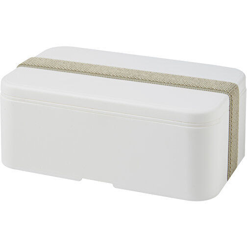 MIYO Lunchbox , weiß / kieselgrau, PP Kunststoff, 18,00cm x 6,00cm x 11,00cm (Länge x Höhe x Breite), Bild 1