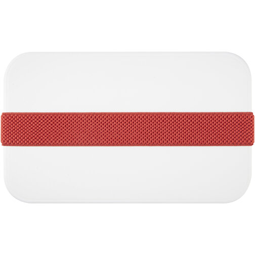MIYO Lunchbox , weiß / rot, PP Kunststoff, 18,00cm x 6,00cm x 11,00cm (Länge x Höhe x Breite), Bild 5