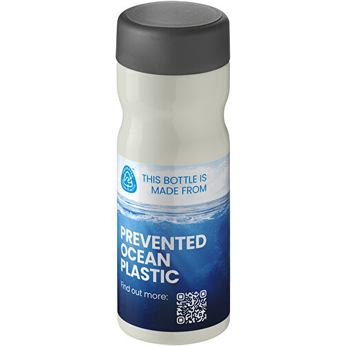 H2O Active® Eco Base 650 Ml Sportflasche Mit Drehdeckel , elfenbeinweiß / grau, PCR Kunststoff, PP Kunststoff, 20,60cm (Höhe), Bild 2