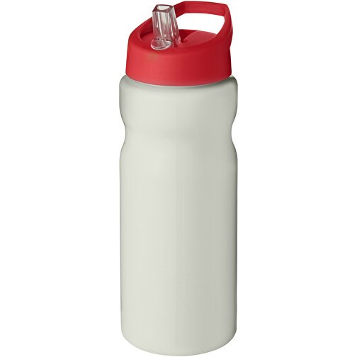 H2O Active® Eco Base 650 Ml Sportflasche Mit Ausgussdeckel , elfenbeinweiß / rot, PCR Kunststoff, 72% PP Kunststoff, 17% SAN Kunststoff, 11% PE Kunststoff, 21,80cm (Höhe), Bild 1