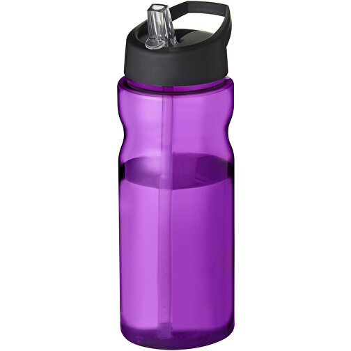 H2O Active® Eco Base 650 Ml Sportflasche Mit Ausgussdeckel , lila / schwarz, PCR Kunststoff, 72% PP Kunststoff, 17% SAN Kunststoff, 11% PE Kunststoff, 21,80cm (Höhe), Bild 1