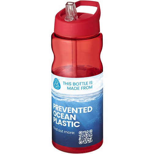 H2O Active® Eco Base 650 Ml Sportflasche Mit Ausgussdeckel , rot, PCR Kunststoff, 72% PP Kunststoff, 17% SAN Kunststoff, 11% PE Kunststoff, 21,80cm (Höhe), Bild 2