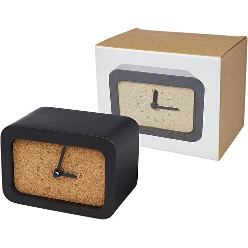 Reloj de sobremesa con cargador inalámbrico de piedra caliza 'Momento', Imagen 7