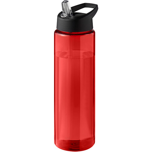 H2O Active® Eco Vibe 850 Ml Sportflasche Mit Ausgussdeckel , rot / schwarz, PCR Kunststoff, 72% PP Kunststoff, 17% SAN Kunststoff, 11% PE Kunststoff, 24,20cm (Höhe), Bild 1