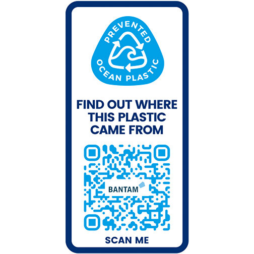 H2O Active® Eco Vibe 850 Ml Sportflasche Mit Klappdeckel , blau / weiß, PCR Kunststoff, PP Kunststoff, 24,40cm (Höhe), Bild 4
