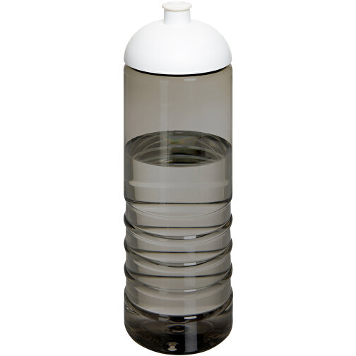 H2O Active® Eco Treble 750 Ml Sportflasche Mit Stülpdeckel , kohle / weiss, PCR Kunststoff, 90% PP Kunststoff, 10% TPE Kunststoff, 23,30cm (Höhe), Bild 1