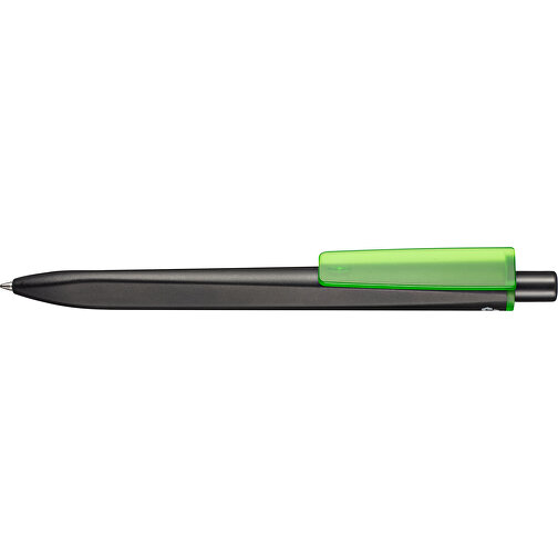 Kugelschreiber RIDGE SCHWARZ RECYCLED , Ritter-Pen, schwarz recycled/grün transp. recycled, ABS-Kunststoff, 141,00cm (Länge), Bild 3