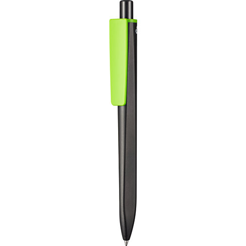 Kugelschreiber RIDGE SCHWARZ RECYCLED , Ritter-Pen, schwarz recycled/grün recycled, ABS-Kunststoff, 141,00cm (Länge), Bild 1