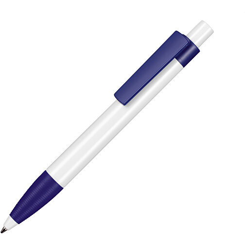 Kugelschreiber SCREEN , Ritter-Pen, weiß/nacht-blau, ABS-Kunststoff, 145,00cm (Länge), Bild 2