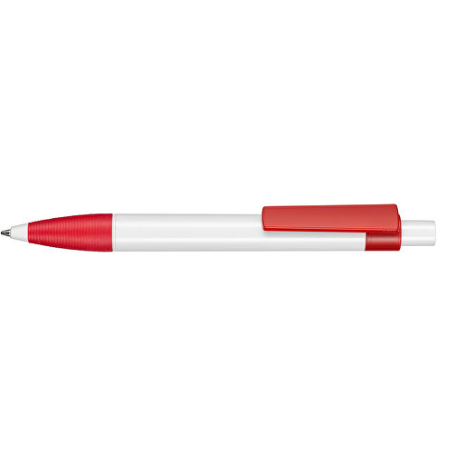 Kugelschreiber SCREEN , Ritter-Pen, weiß/signal-rot, ABS-Kunststoff, 145,00cm (Länge), Bild 3