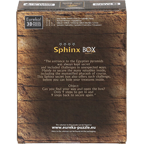 Trickkiste Sphinx Secret Escape Box**** , , 11,50cm x 15,00cm x 4,30cm (Länge x Höhe x Breite), Bild 3