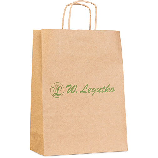 Große Papiertasche Klassik - Nachhaltig , Green&Good, braun, nachhaltiges Papier, 12,00cm x 31,00cm x 41,00cm (Länge x Höhe x Breite), Bild 1