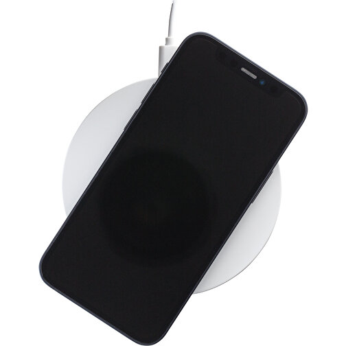 Wireless Charger REEVES-NOMEXY , Reeves, weiß, Kunststoff, 9,80cm x 1,50cm x 9,80cm (Länge x Höhe x Breite), Bild 5