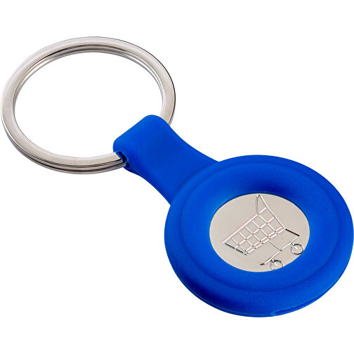 Schlüsselanhänger RE98-PORTOLA , Re98, blau / silber, Metall, Silikon, 5,30cm x 0,80cm x 3,60cm (Länge x Höhe x Breite), Bild 2
