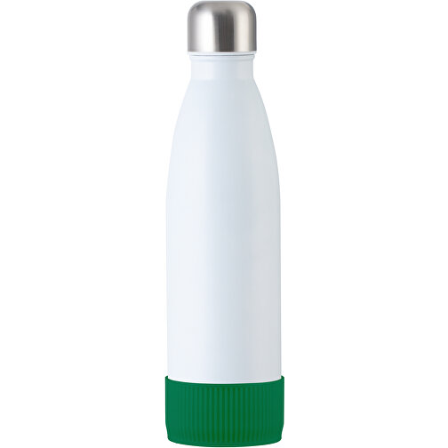Thermoflasche RETUMBLER MyTOULON , Retumbler, weiß / grün, Edelstahl, Kunststoff, Silikon, 4,30cm x 26,00cm x 7,00cm (Länge x Höhe x Breite), Bild 1