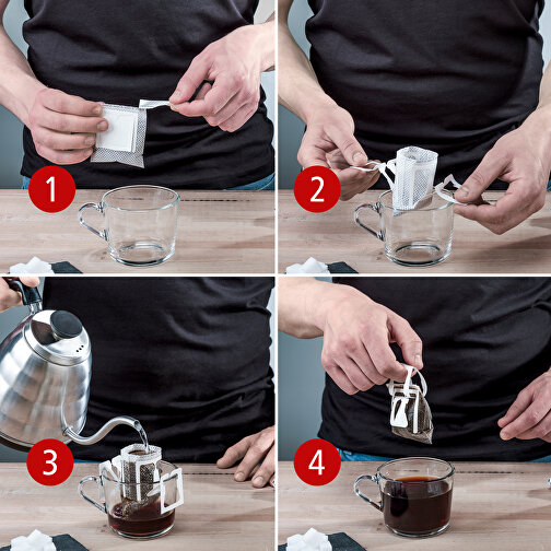 CoffeeBag - Gourmet - Schwarz , schwarz, Papier, 12,00cm x 0,90cm x 10,00cm (Länge x Höhe x Breite), Bild 6