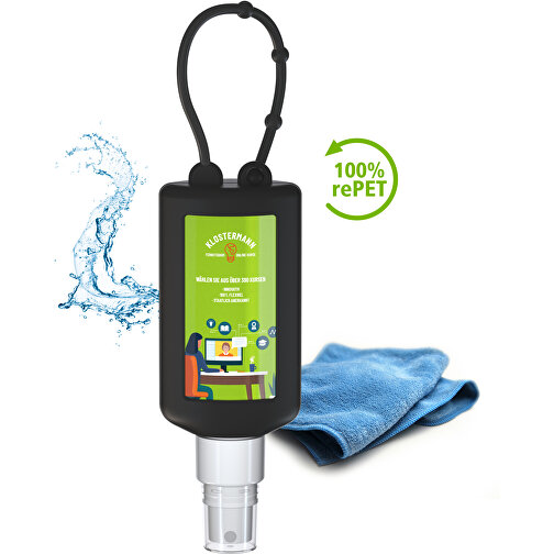 Srodek do czyszczenia smartfonów i miejsc pracy, 50 ml Bumper czarny, Body Label (R-PET), Obraz 2