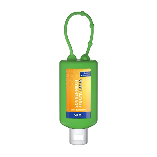 Lait solaire sensible FPS 50, Bumper de 50 ml (vert), Body Label, Image 1