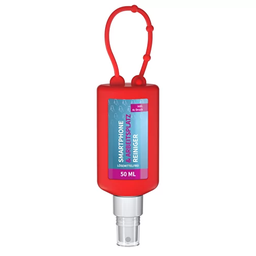 Nettoyant pour Smartphone et Lieu de Travail, 50 ml Bumper rouge, Body Label (R-PET), Image 1