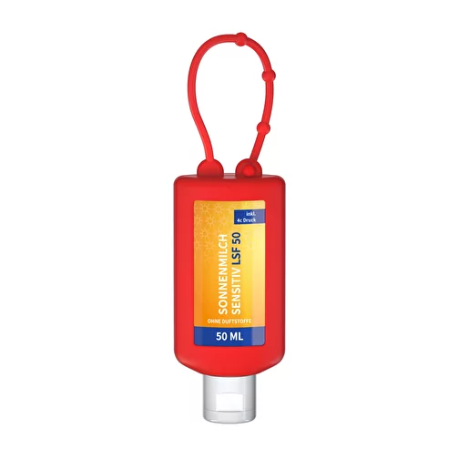 Lait solaire sensible FPS 50, Bumper de 50 ml (rouge), Body Label, Image 1