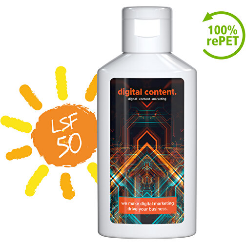 Leche solar FPS 50 (sens.), 50 ml, Body Label (R-PET), Imagen 2