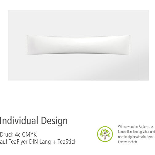 TeaFlyer DIN Lang Inkl. 1 TeaStick 'Individ. Design' , Papier, Folie, 11,00cm x 1,10cm x 21,50cm (Länge x Höhe x Breite), Bild 3