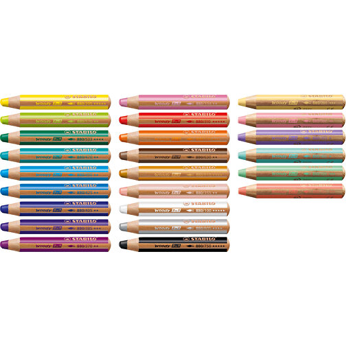 STABILO woody 3 in 1 Set de 4 crayons de couleur, Image 2