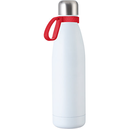 Thermoflasche RETUMBLER MyTOULON , Retumbler, weiß / rot, Edelstahl, Kunststoff, Silikon, 4,30cm x 26,00cm x 7,00cm (Länge x Höhe x Breite), Bild 1
