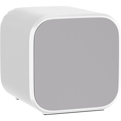 Bluetooth-Lautsprecher Double-Sound , hellgrau / weiß, ABS Kunststoff, 6,00cm x 6,00cm x 6,00cm (Länge x Höhe x Breite), Bild 1