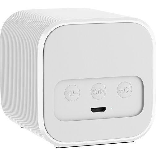 Bluetooth-Lautsprecher Double-Sound , braun / weiß, ABS Kunststoff, 6,00cm x 6,00cm x 6,00cm (Länge x Höhe x Breite), Bild 2