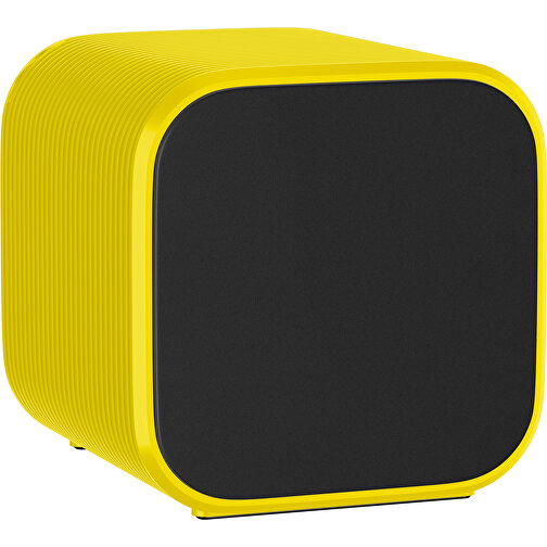Bluetooth-Lautsprecher Double-Sound , schwarz / gelb, ABS Kunststoff, 6,00cm x 6,00cm x 6,00cm (Länge x Höhe x Breite), Bild 1