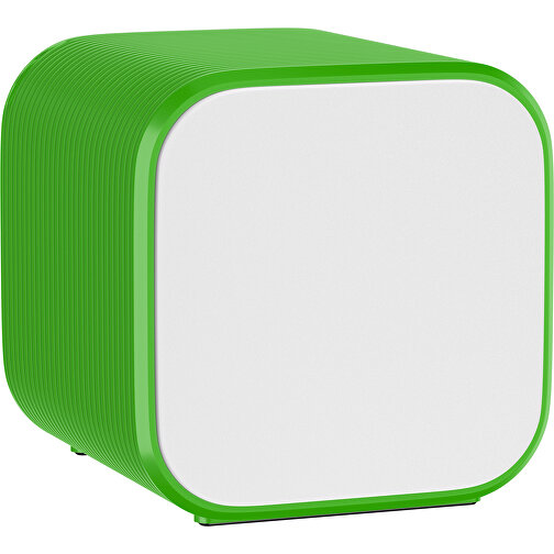 Bluetooth-Lautsprecher Double-Sound , weiß / grasgrün, ABS Kunststoff, 6,00cm x 6,00cm x 6,00cm (Länge x Höhe x Breite), Bild 1