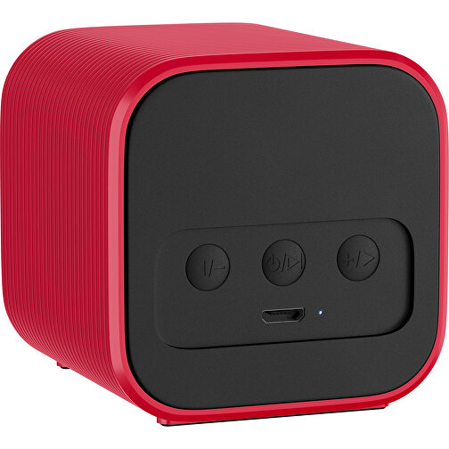 Bluetooth-Lautsprecher Double-Sound , dunkelrot, ABS Kunststoff, 6,00cm x 6,00cm x 6,00cm (Länge x Höhe x Breite), Bild 2
