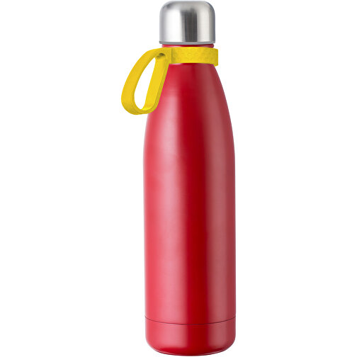 Thermoflasche RETUMBLER MyTOULON , Retumbler, rot / gelb, Edelstahl, Kunststoff, Silikon, 4,30cm x 26,00cm x 7,00cm (Länge x Höhe x Breite), Bild 1