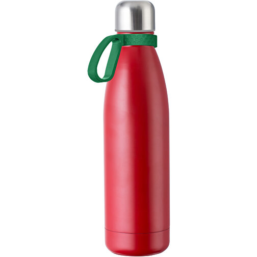 Thermoflasche RETUMBLER MyTOULON , Retumbler, rot / grün, Edelstahl, Kunststoff, Silikon, 4,30cm x 26,00cm x 7,00cm (Länge x Höhe x Breite), Bild 1