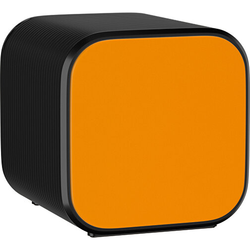 Bluetooth-Lautsprecher Double-Sound , gelborange / schwarz, ABS Kunststoff, 6,00cm x 6,00cm x 6,00cm (Länge x Höhe x Breite), Bild 1