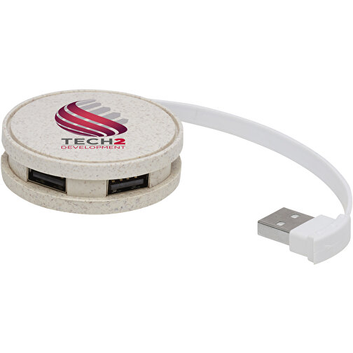 Hub USB in paglia di grano Kenzu, Immagine 2