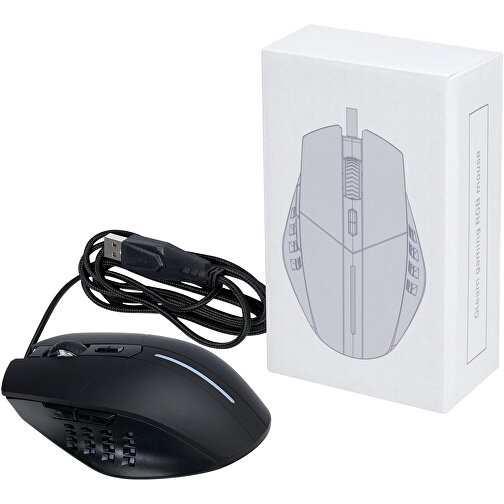 Gleam RGB Gaming-Maus , schwarz, ABS Kunststoff, 12,30cm x 3,90cm x 7,80cm (Länge x Höhe x Breite), Bild 5