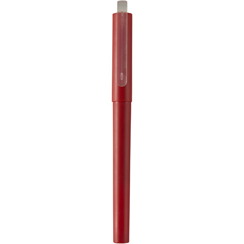 Mauna Recycelter PET Gel-Kugelschreiber , rot, Recycelter PET Kunststoff, 14,30cm (Länge), Bild 4