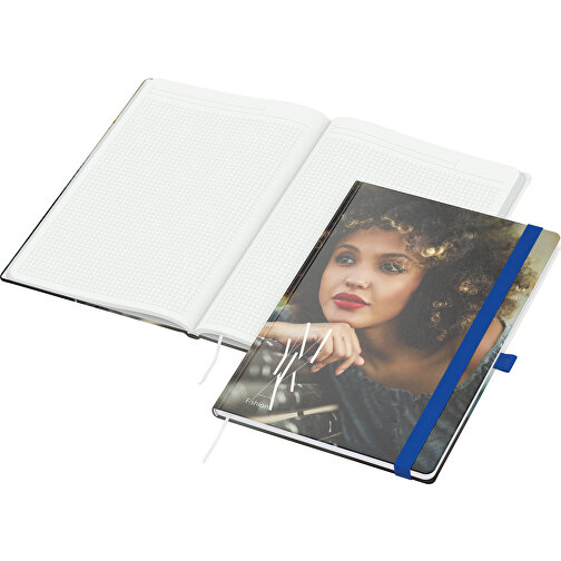 Quaderno Match-Book Bianco verde+blu A4, blu medio, Immagine 1
