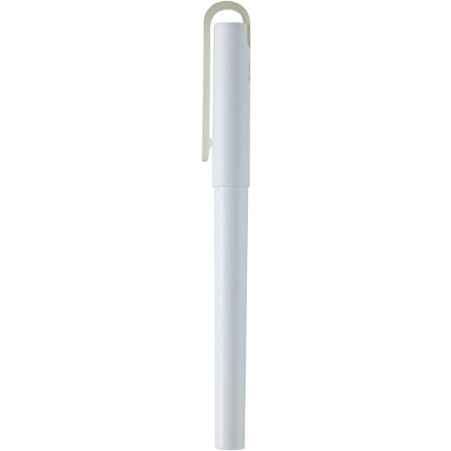 Mauna Recycelter PET Gel-Kugelschreiber , weiß, Recycelter PET Kunststoff, 14,30cm (Länge), Bild 1