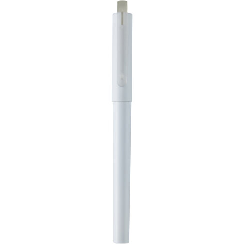 Mauna Recycelter PET Gel-Kugelschreiber , weiß, Recycelter PET Kunststoff, 14,30cm (Länge), Bild 6