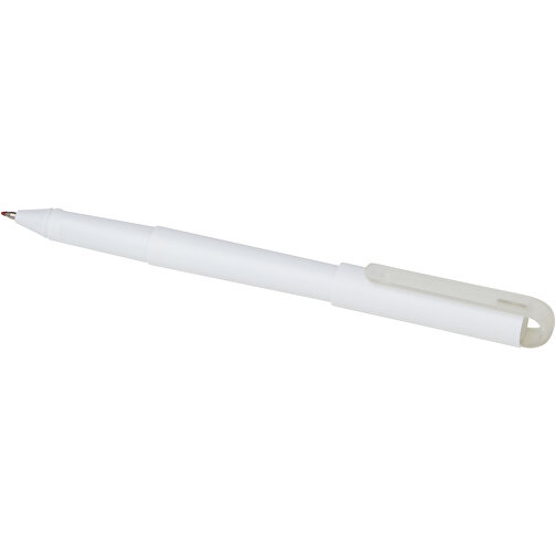 Mauna Recycelter PET Gel-Kugelschreiber , weiß, Recycelter PET Kunststoff, 14,30cm (Länge), Bild 7