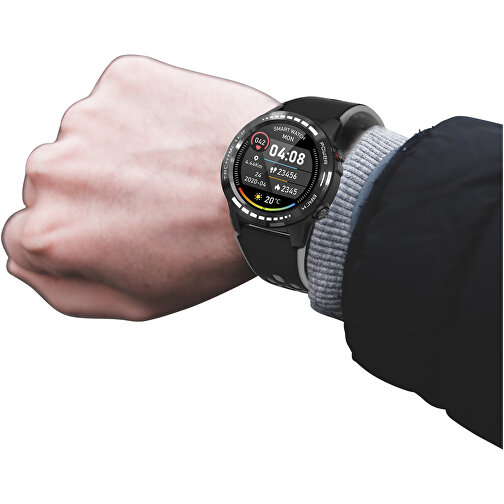 Prixton Smartwatch GPS SW37 , schwarz, Kunststoff, Silikon Kunststoff, Leder, 27,50cm x 1,60cm x 4,90cm (Länge x Höhe x Breite), Bild 7