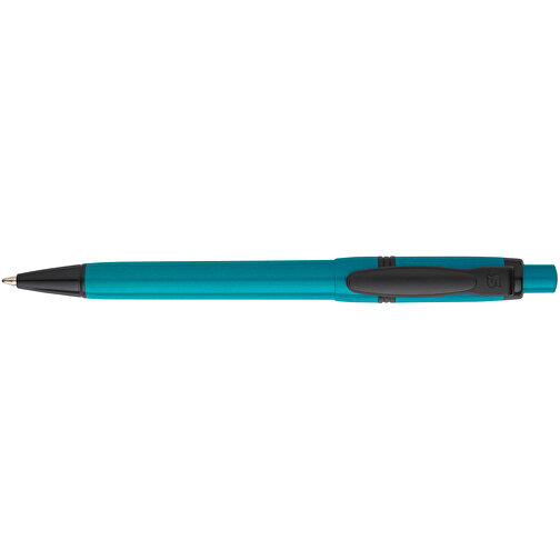 Balpen Olly Extra (Jumbo Nachfüllpackung) , turquoise / schwarz, ABS, 13,80cm (Länge), Bild 3