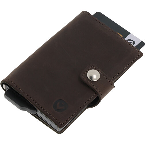 Valenta Card Case Plus Wallet , braun, Echtes Leder, 10,50cm x 1,60cm x 7,00cm (Länge x Höhe x Breite), Bild 1